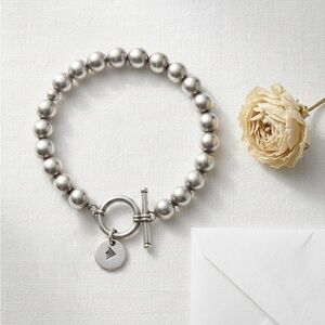 Silpada Retired B0059 925 Sterling Silver Ball Bead Toggle Bracelet
